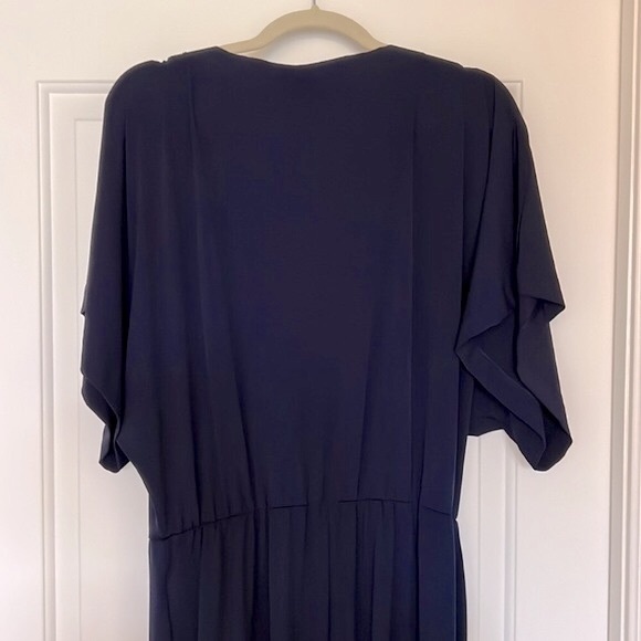 ❌SOLD❌NWT [Gap] Navy Blue Gathered Wide-Leg Bat Wing Jumpsuit Womens Medium/Tall - Picture 8 of 10